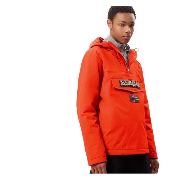 Napapijri Insulated Orange Anorak Jacket - Picture 7 of 11